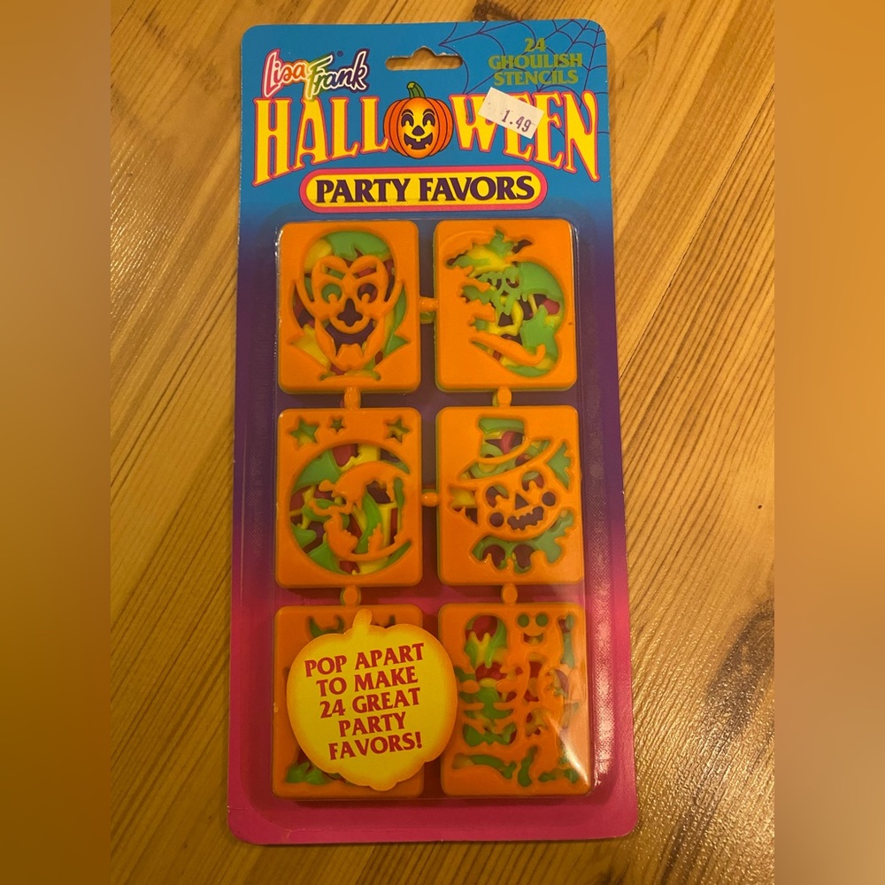 Lisa Frank 24 Ghoulish Stencil Party Favors Collectors Item